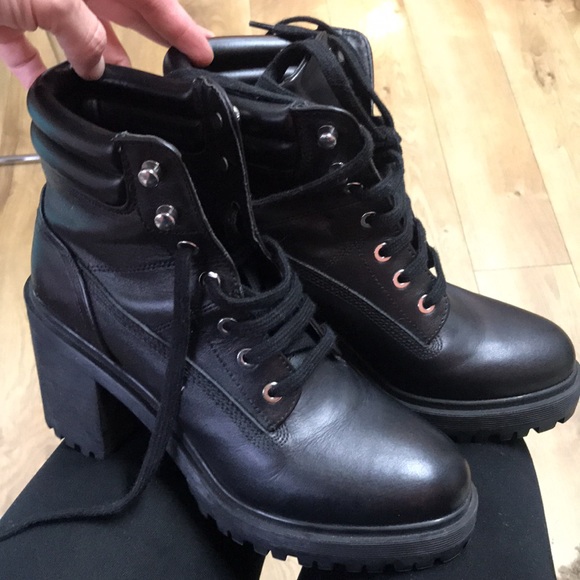 Zara combat black boots size 7.5 - Picture 6 of 6